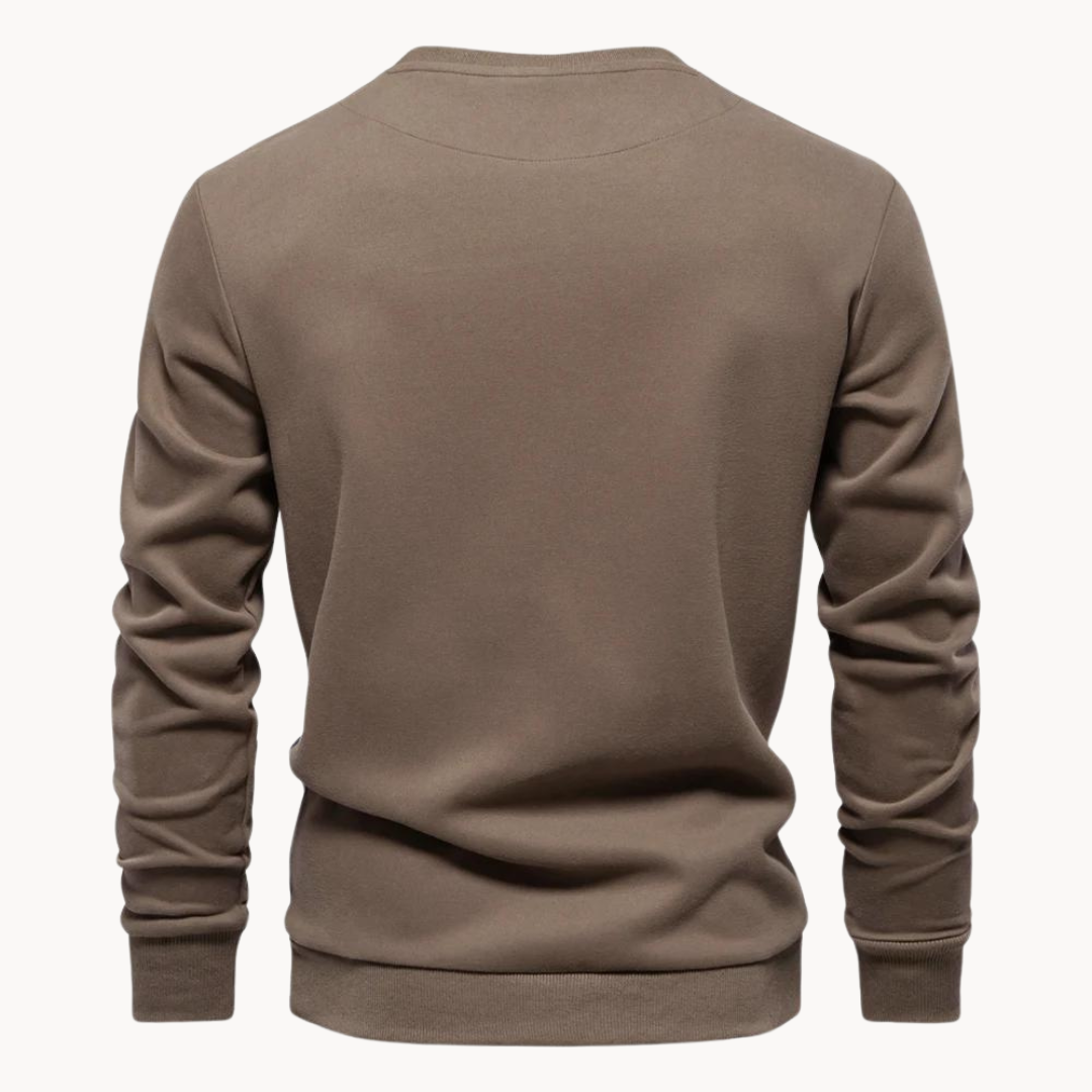Arlo Button Mockneck Trui | Konf