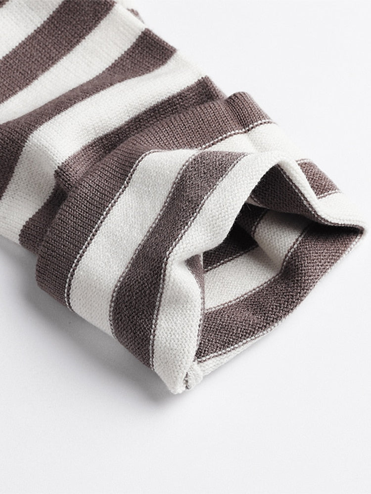 Striped Gestreepte Gebreide Damestrui | Konf