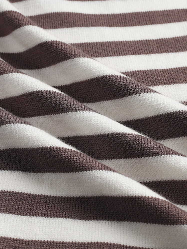 Striped Gestreepte Gebreide Damestrui | Konf