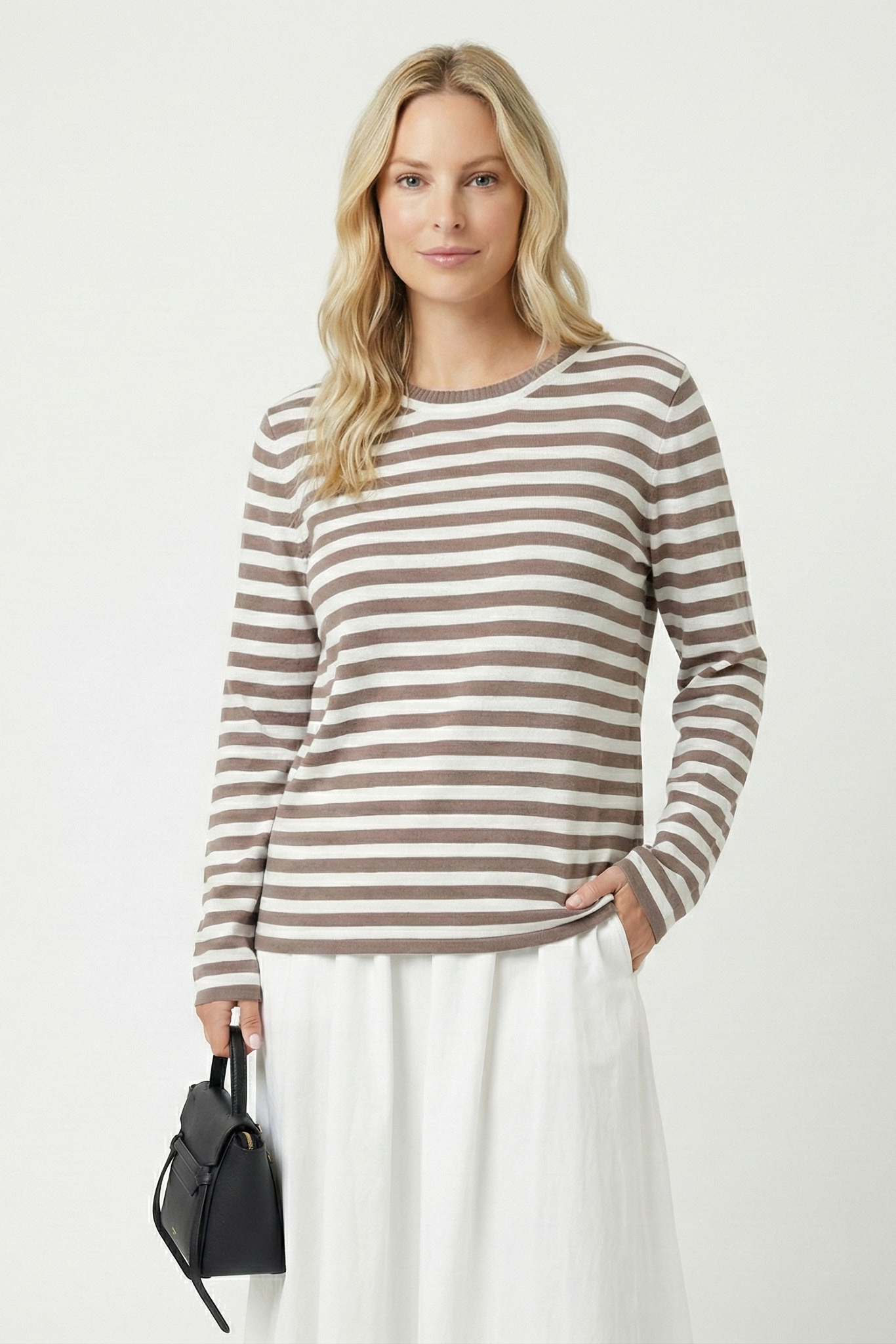 Striped Gestreepte Gebreide Damestrui | Konf