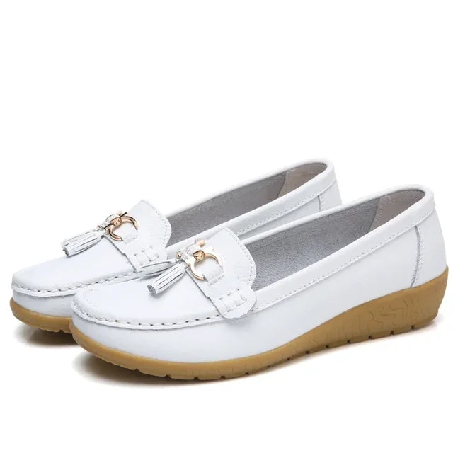 Dames Mocassin Orthopedisch Leer • Konf