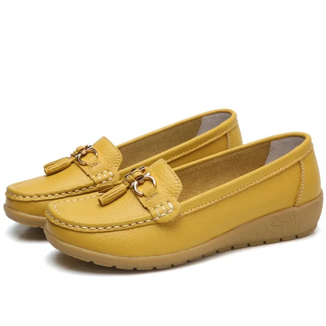 Dames Mocassin Orthopedisch Leer • Konf