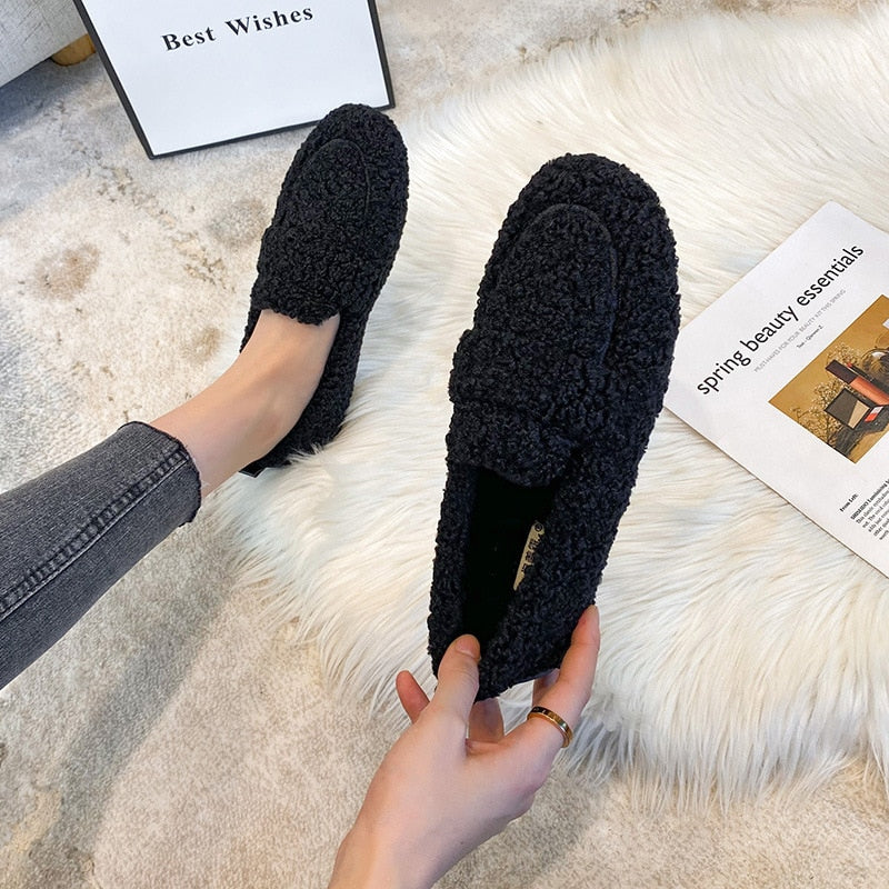 Arielle Pluche Mocassins met Antislipzool | Konf