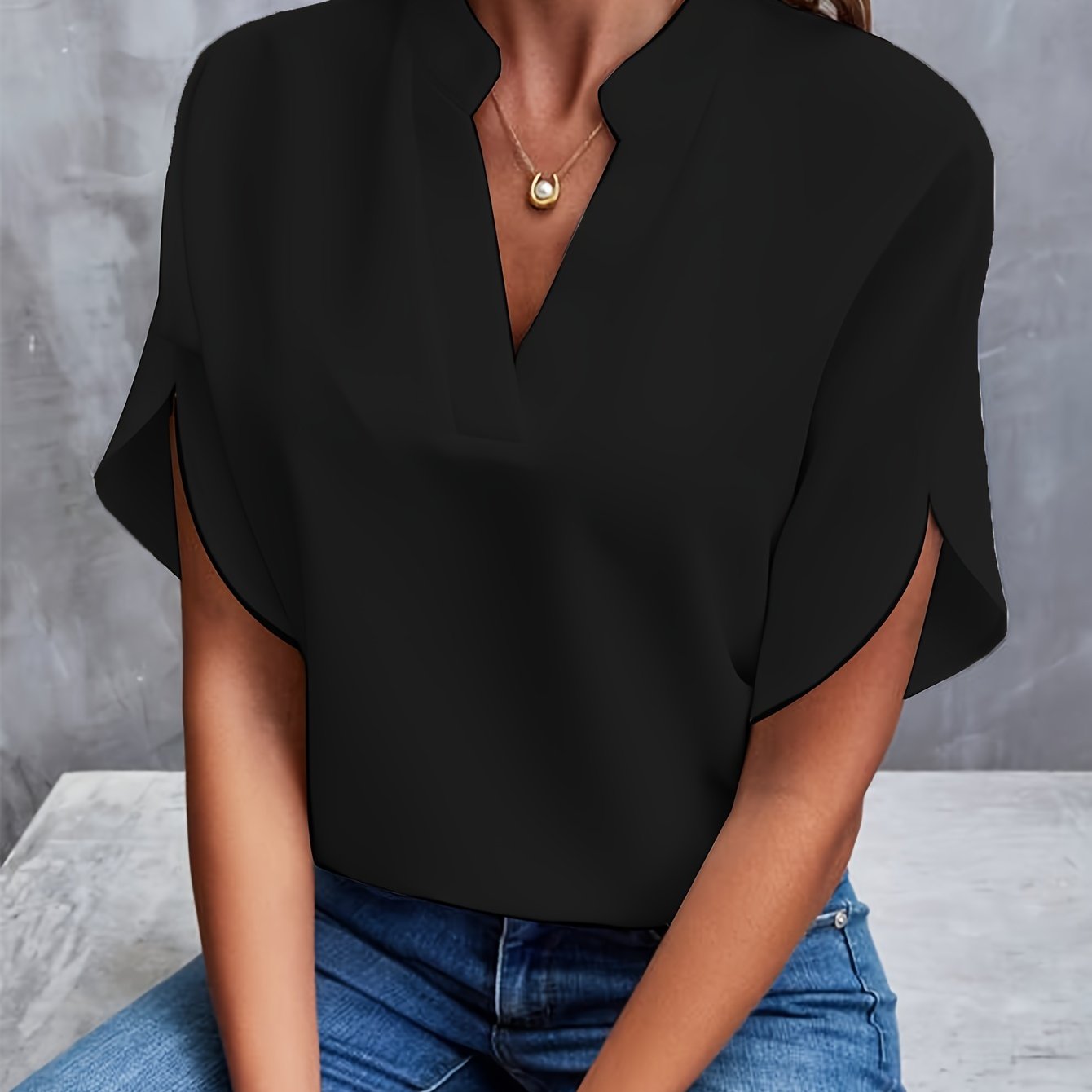 Beth Blouse met brede mouwen | Konf