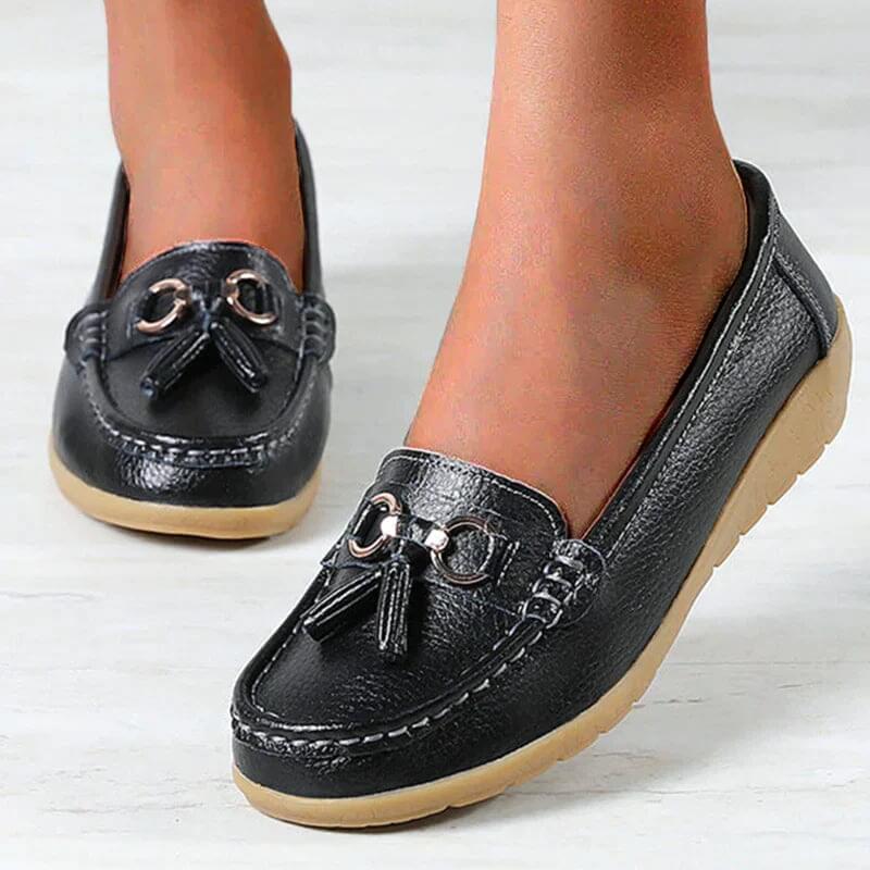 Dames Mocassin Orthopedisch Leer • Konf